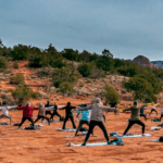 Women’s wellness retreat in Sedona with red rock views in Arizona