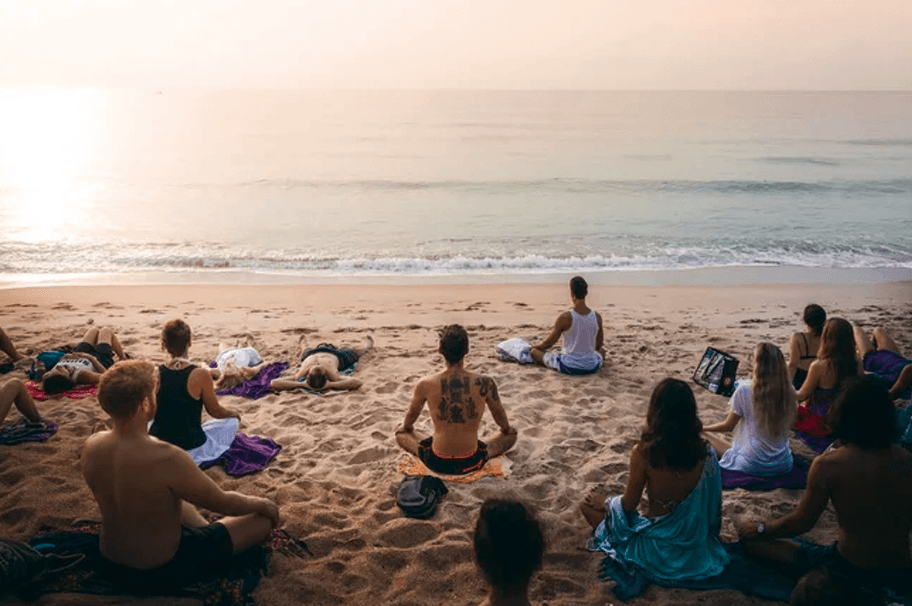 Open-air yoga shala at Vikasa Yoga Retreat in Koh Samui, Thailand