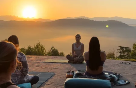 Women's yoga spa retreat at THOR mountaintop in the Great Smoky Mountains Tennessee