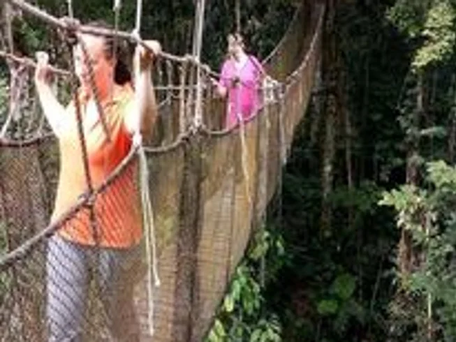 Antares Amazon Lodge private bungalow with river view and hammock, Iquitos Peru